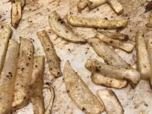 Turnip Fries Baking